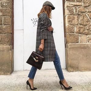 - zara check coat